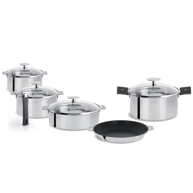 3 Kochtopfe-Set Mutine + Pfanne + Schmortopf + Griffen