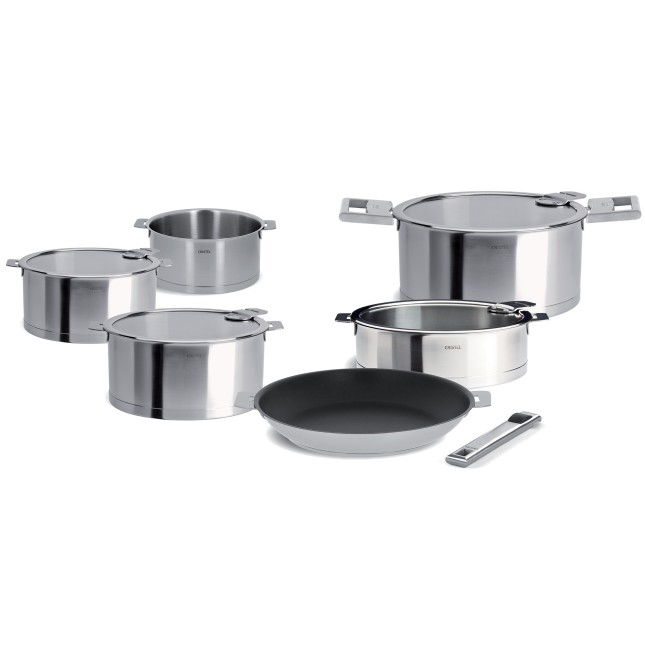 4 Kochtopfe-Set Strate + Pfanne + Schmortopf + Griffen