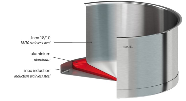 Stainless high-sided saucepan with volume markings - Removable Strate 5