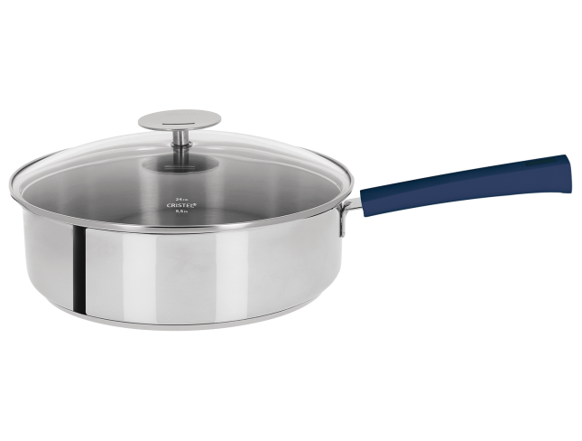 Sauteuse inox avec anti-adhérent Exceliss Encre bleue - Cristel