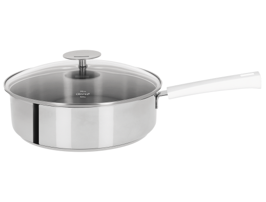 Sauteuse inox avec anti-adhérent Exceliss Blanc - Cristel