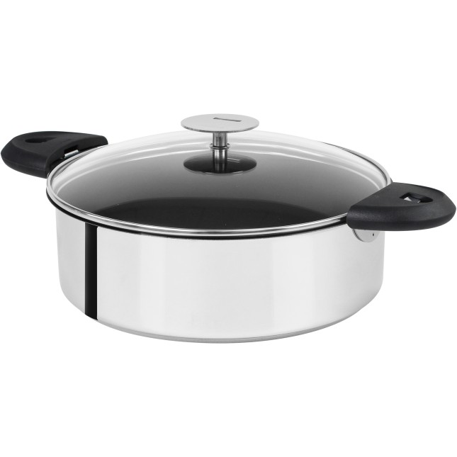 Stainless steel sautépan, non-stick coating - removable 4