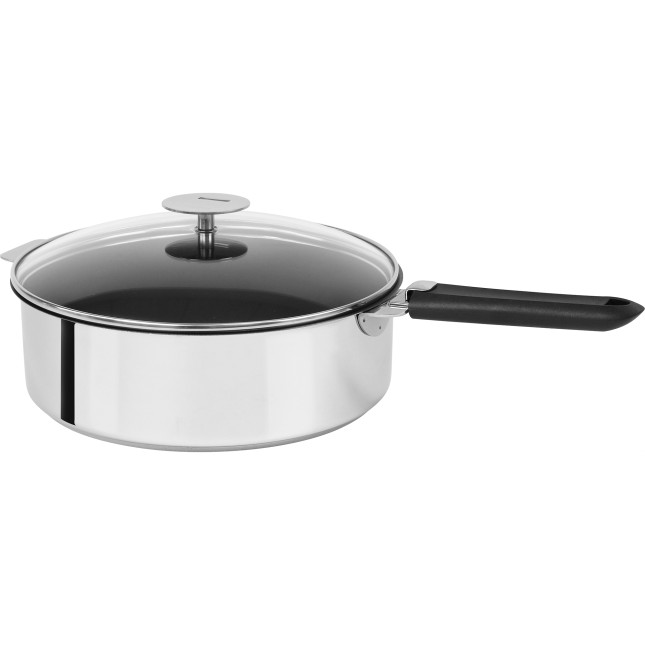 Stainless steel sautépan, non-stick coating - removable 3