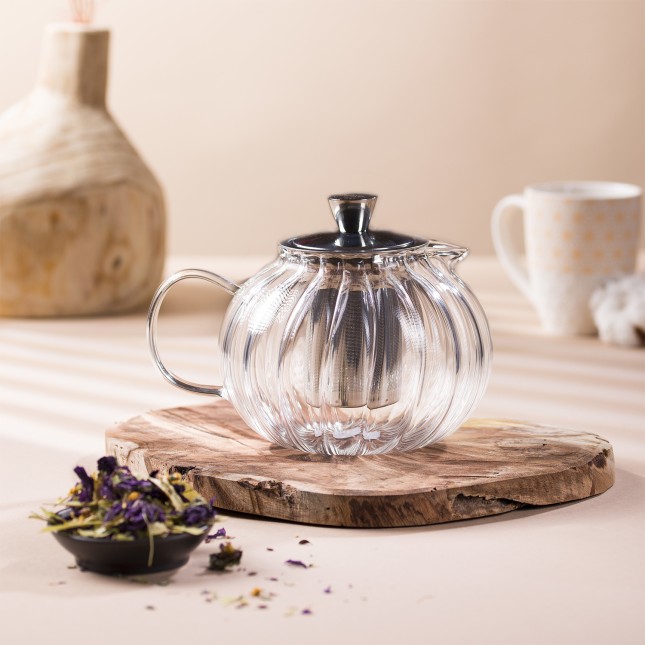 Gyokuro - round glass teapot with unscrewable filter  4