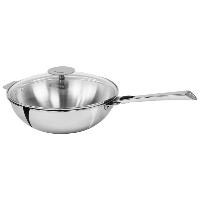 Stainless steel wok with removable handle 3