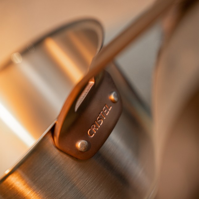 Casserole en inox brossé poignée cuivrée Inox 3