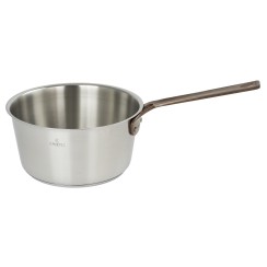 Casserole en inox brossé poignée cuivrée - Cristel