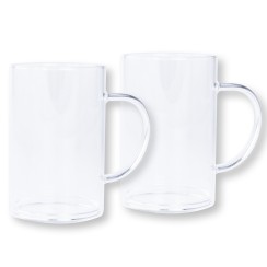 Set of 2 glass coffee cups - Cristel