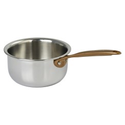 Mini casserole en inox à poignée cuivrée - Cristel