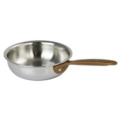 Mini poêle en inox à poignée cuivrée - Cristel