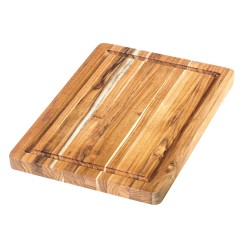 Planche en teck bois de fil avec rigole - Scandi - Cristel