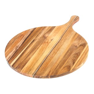 Planche de service ronde en teck bois de fil - Atlas - Cristel