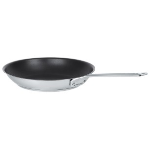 Set De 2 Poêles Inox Haut Mutine Cristel - 24 Et 28 Cm + Poignée Amovible Noire | Compatible Induction, Four, Lave-vaisselle | Fabriqué En France