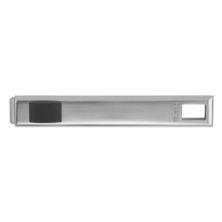 Poignée plate amovible en inox brossé bouton silicone - Cristel