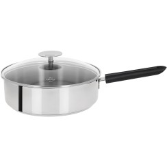 Stainless steel sautépan with lid - Cristel
