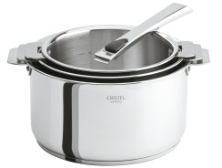 Wok Inox Cristel 28 Cm - Collection Casteline, Compatible Induction, Fabriqué En France