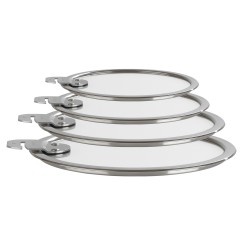 Set of 4 Strate glass lids - Cristel