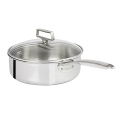 Sauteuse inox Ultraply avec couvercle en verre - Cristel