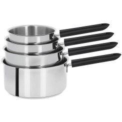 Set of 4 stainless steel saucepans - Cristel
