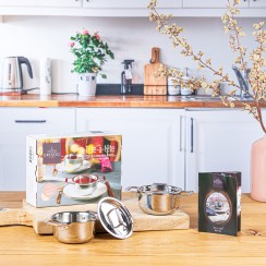 Tête-à-tête” Set - 2 mini stockpots - Cristel