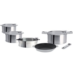 3 Kochtopfe-Set Strate + Pfanne + Schmortopf + Griffen - Cristel