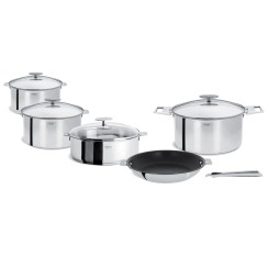 3 Kochtopfe-Set Casteline + Pfanne + Schmortopf + Griffen - Cristel