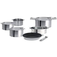 4 Kochtopfe-Set Strate + Pfanne + Schmortopf + Griffen - Cristel