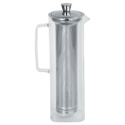 Long Island - elongated glass teapot with unscrewable filter - Cristel