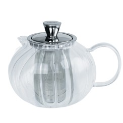 Gyokuro - round glass teapot with unscrewable filter - Cristel