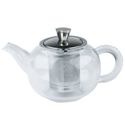 Sakura - round glass teapot with unscrewable filter - Cristel