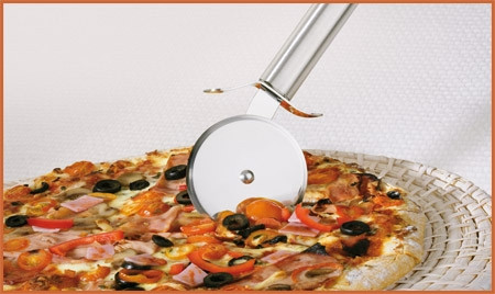 gadgets de cuisine pendaison de crémaillère Roulette anti-adhésive pour vélo avec support pour pizza fournitures de fête blanc 