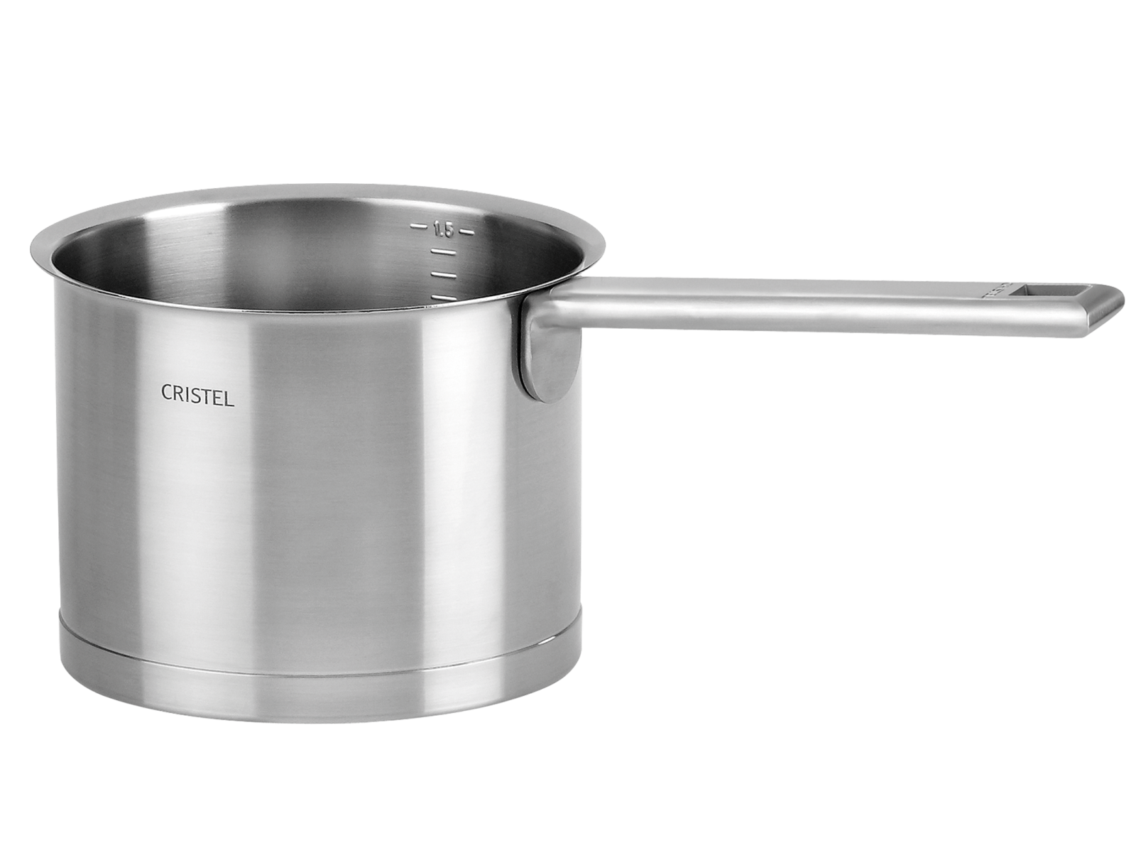 / Strate Collection Stainless Steel 12 cm Cristel/  / Stainless Steel Saucepan with Detachable Handle/ 