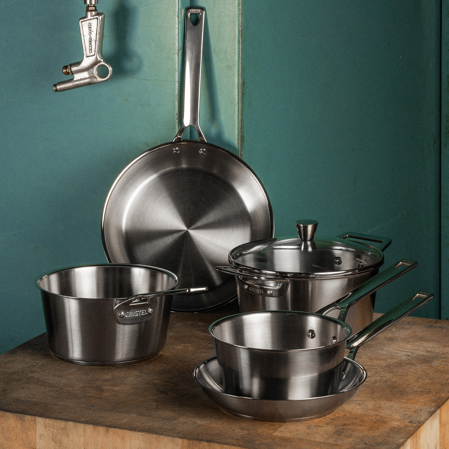 Poêle en inox brossé 1826 fixe, Poêles Cristel