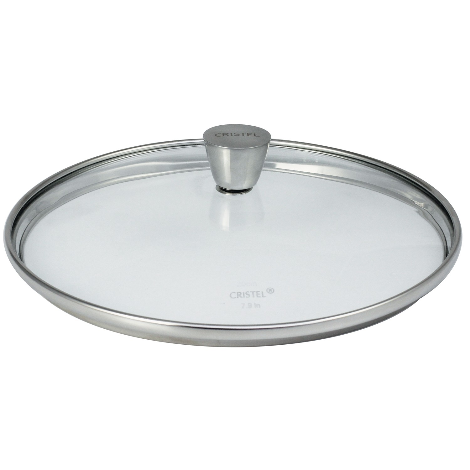 Couvercle En Verre Trempé Cristel - Bombé, Cerclage Inox 18/10, Compatible Poignées Amovibles | Fabriqué En France