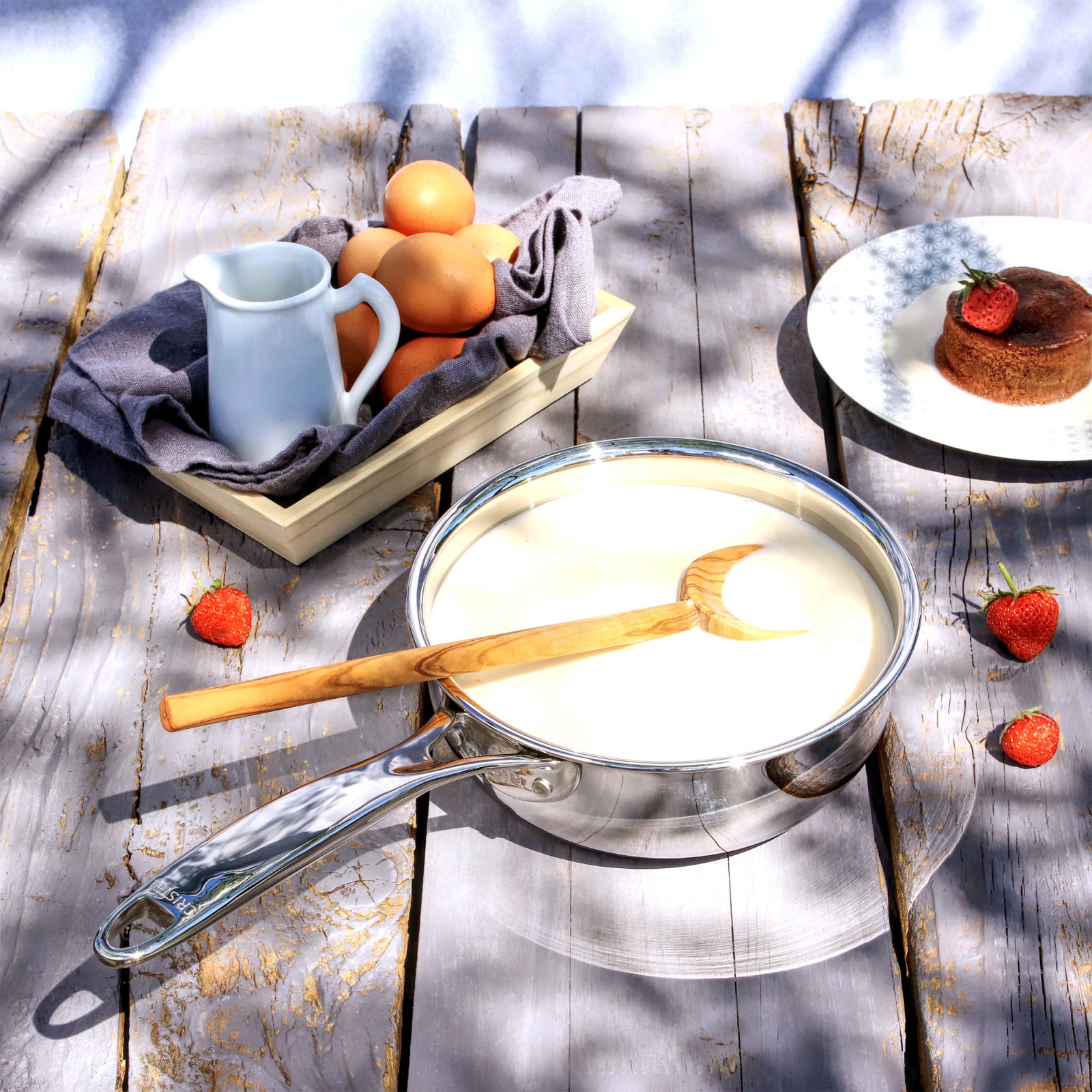 Stainless saucepan - Castel'Pro by CRISTEL fixed handle, Saucepans