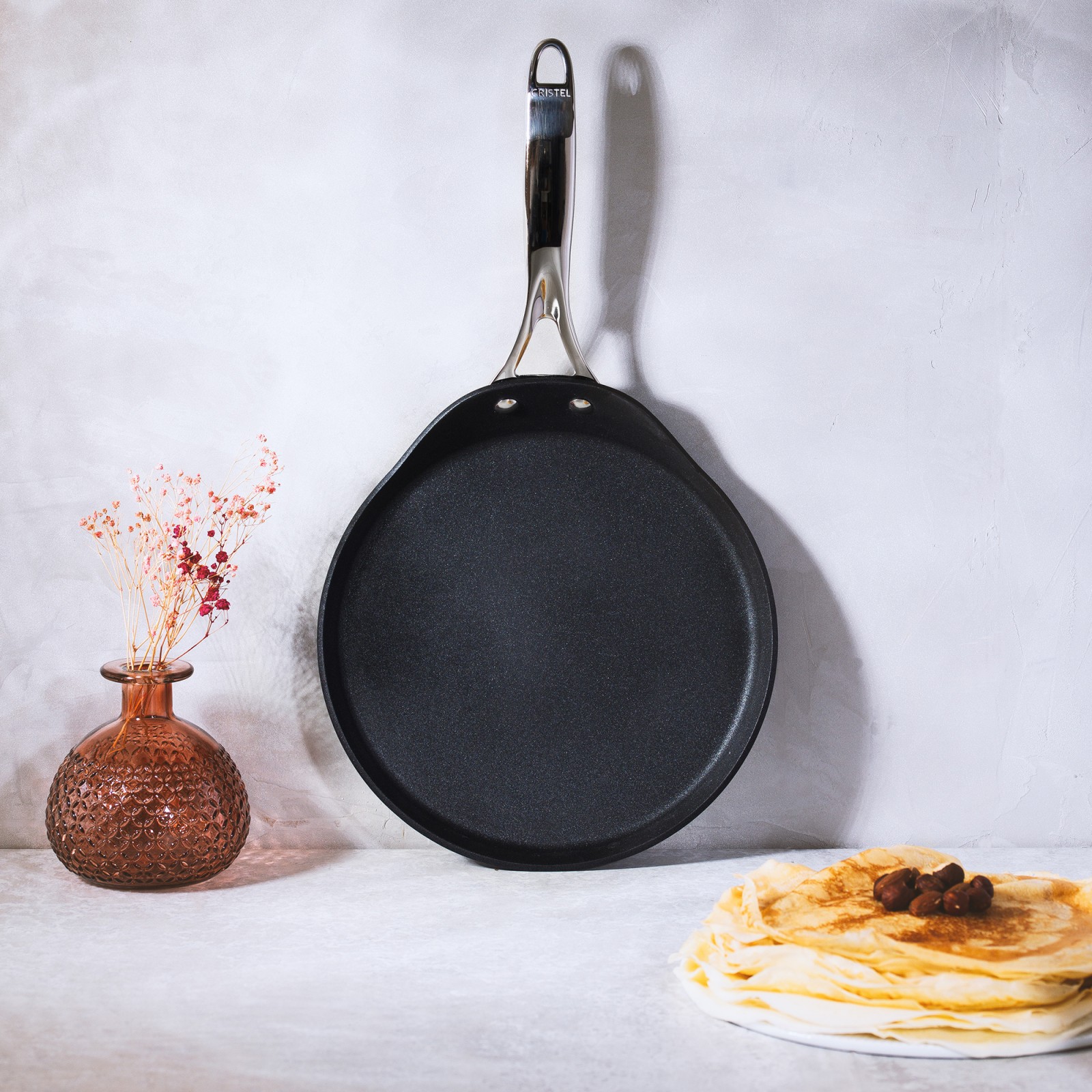 aluminum crepe pan Castel'Pro by CRISTEL Castel'Pro by
