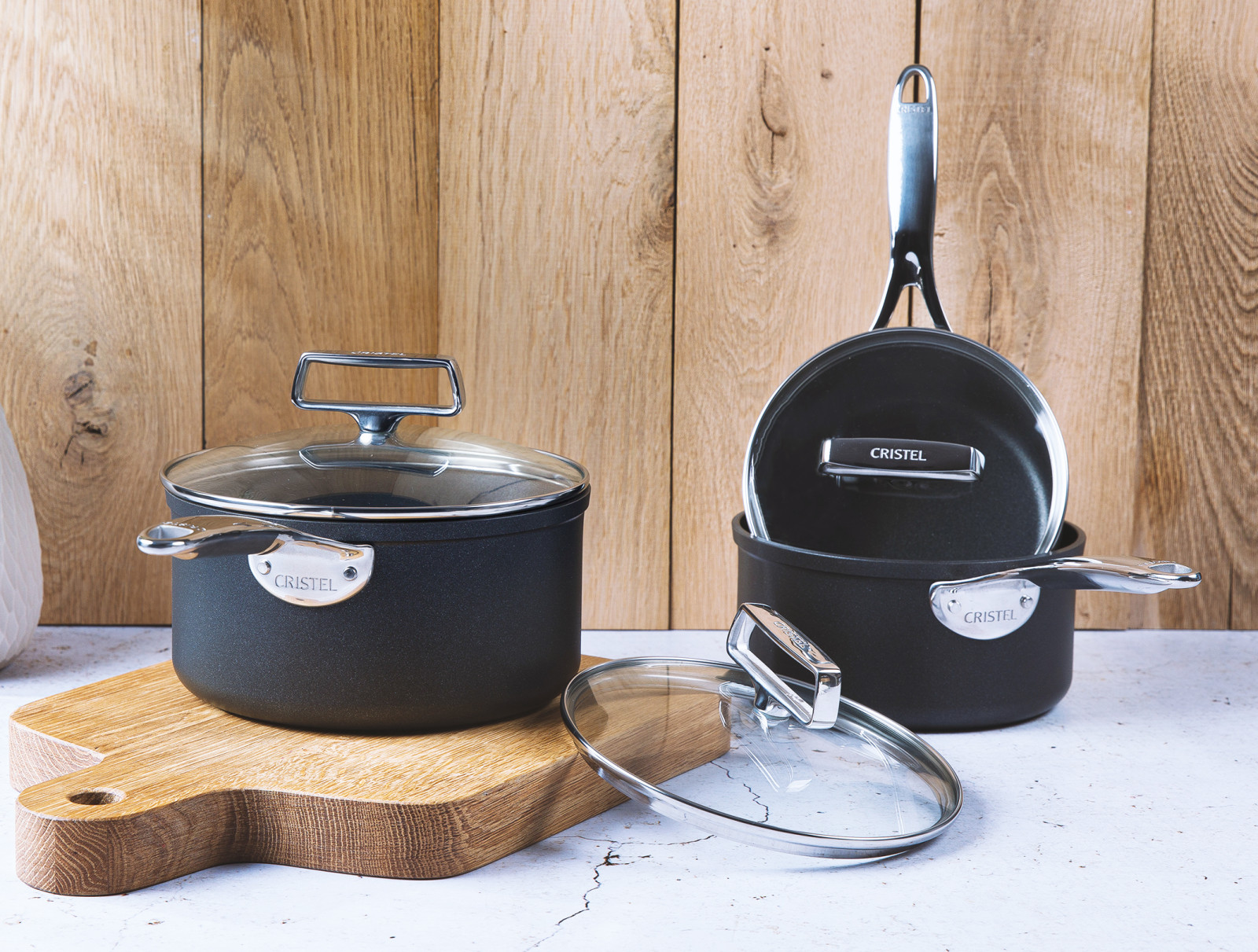 Aluminium saucepan Castel'Pro Castel'Pro by CRISTEL fixed handle