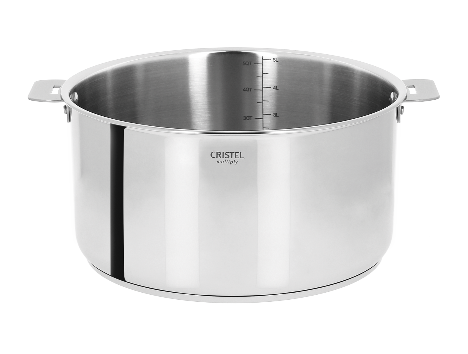 CRISTEL 3-Ply Stainless Steel Saucepan Set (16, 18 and 20cm) with  Detachable Handle