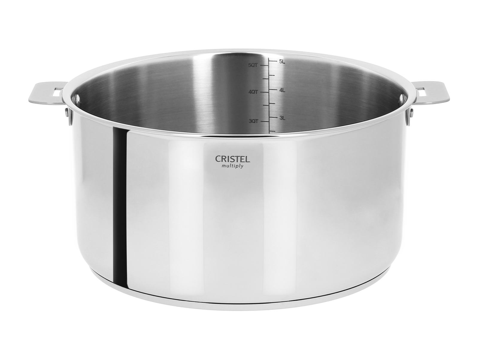 CRISTEL 3-Ply Stainless Steel Saucepan Set (16, 18 and 20cm) with