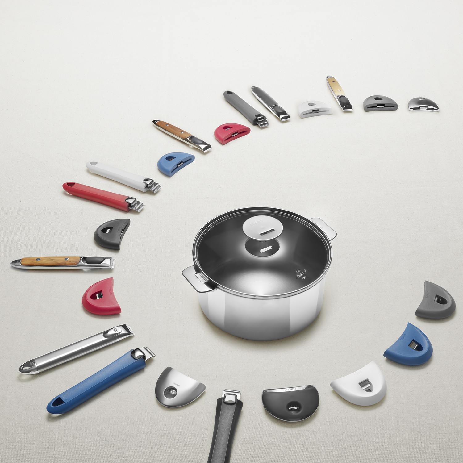 Removable stainless steel stockpot - Mutine removable handle