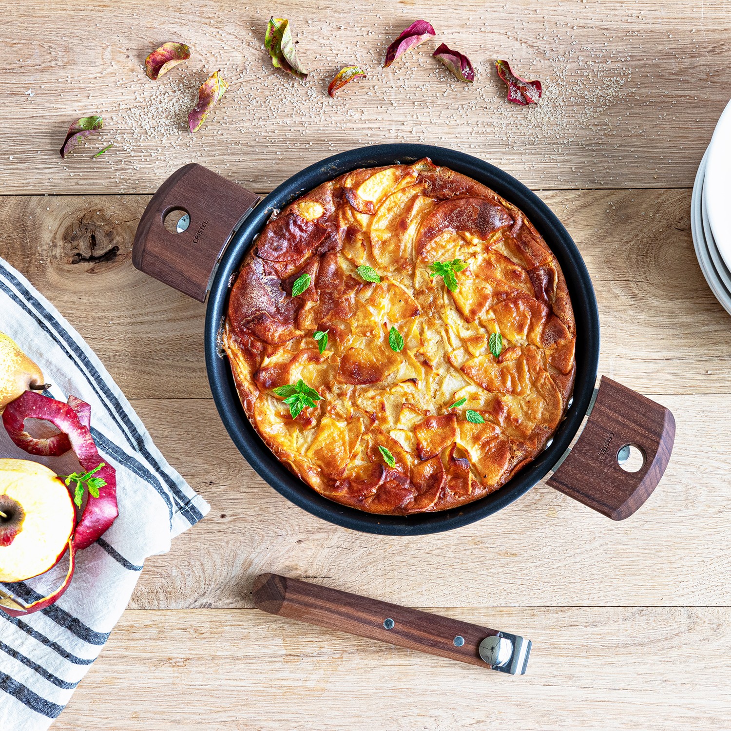 Poêle Inox Anti-adhérent Exceliss Casteline Amovible 32cm Cristel