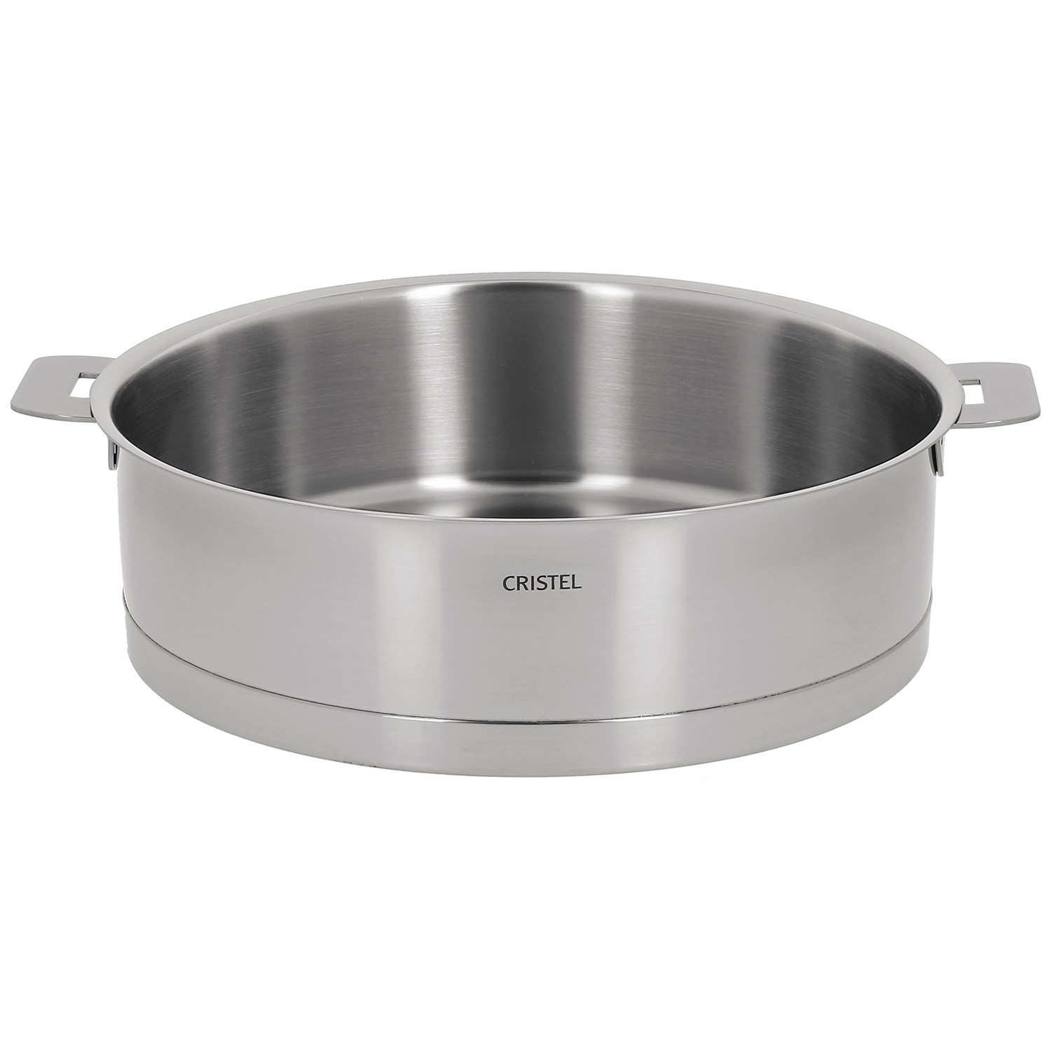 Brushed stainless steel sautépan - removable - Strate removable