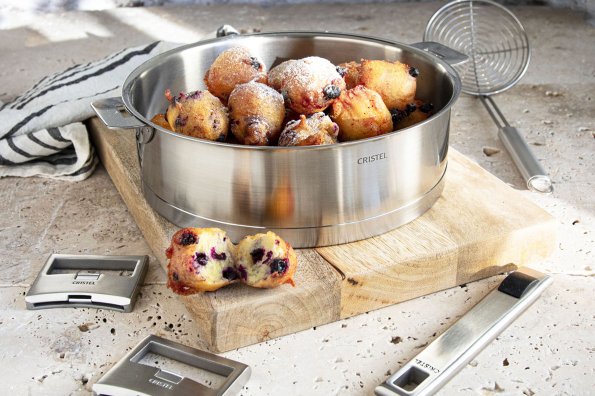 Beignets fromage blanc et fruits rouges