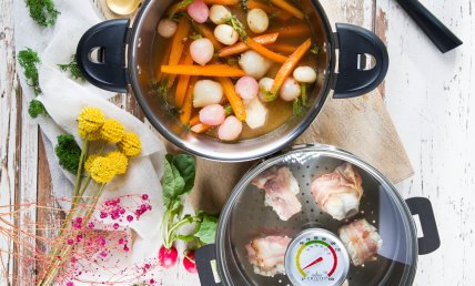 MEDAILLONS DE LOTTE AUX LEGUMES RACINES