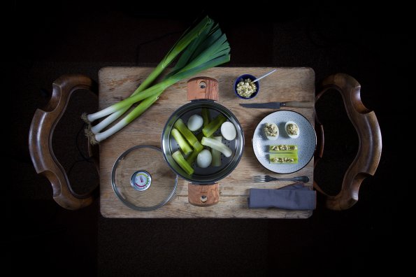 Poireaux façon mimosa