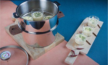 Flan au saumon fumé et chèvre frais