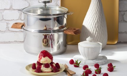 Meringues vapeur à la framboise