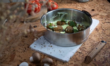 Boulettes de lentilles vegan sauce coco