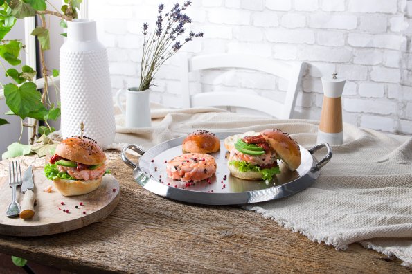 Lachs-Burger vom Grill