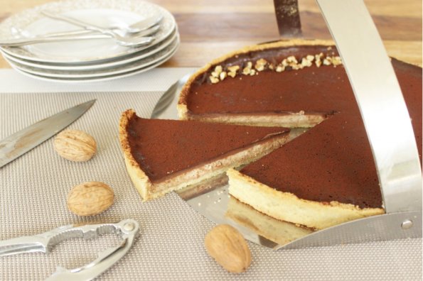 Tarte noix et chocolat au lait